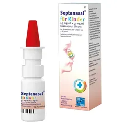 Septanasal für Kinder 0,5 mg/ml - Nasenspray für Kinder zur Linderung von Nasenschleimhautentzündungen. Mit geprüfter Qualität zur Unterstützung der Nasenpflege bei Schnupfen.