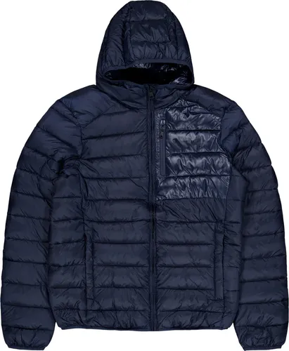 Champion Winter-Steppjacke mit Kapuze - Navyblau Herren XL - Funktionsjacke mit leichter Wattierung, ideal für kalte Monate. Mit Reißverschlusstaschen und weichem Nylonmaterial für optimalen Komfort.