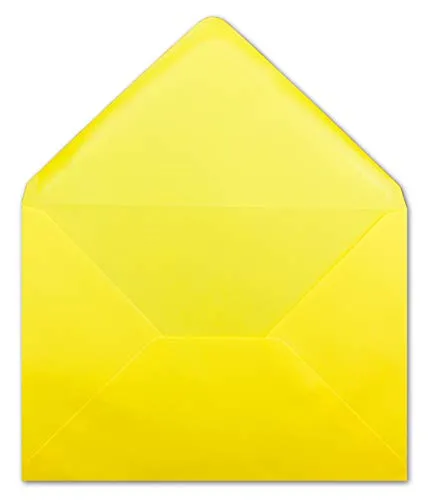 DIN C5 Briefumschläge Gelb - 16,2 x 22,7 cm - 100 g/m² Nassklebung spitze Klappe - aus der Serie COLOURS-4-YOU Glüxx-Agent 50