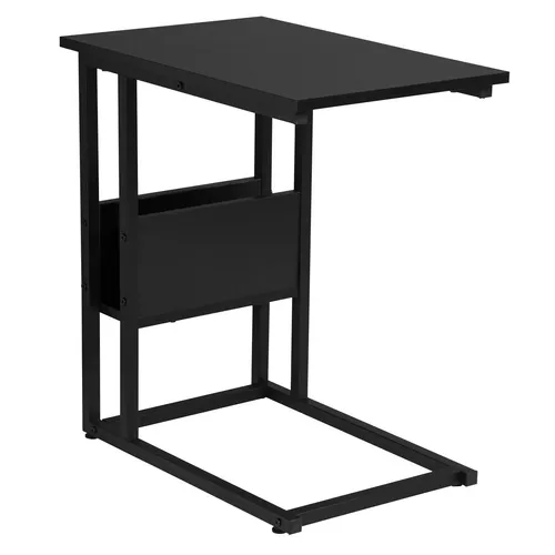 WOLTU Beistelltisch Schwarz, 55x36cm - Beistelltisch fürs Wohnzimmer mit stabiler Metallkonstruktion und kratzfester Oberfläche. Ideal als Laptoptisch oder für Bücher und Dekoration. Einfache Montage und modernes Design für jeden Einrichtungsstil.
