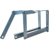 KRAUSE Wandhalter CombiSystem, Set mit 2 silberfarbenen Haltern - Zubehör für Leitern & Gerüste, ideal zur sicheren Wandmontage von Leitern mit einer maximalen Belastbarkeit von 150 kg.