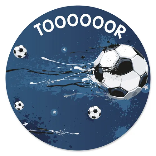 Mauspad im Fußball-Design Ø 22 cm rund Mousepad Standard-Größe rutschfest dv_653