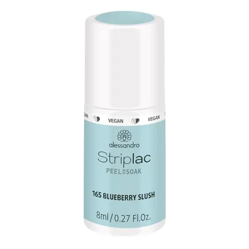 alessandro Striplac UV-Nagellack Blueberry Slush – Schonend und langanhaltend – Einfache Entfernung dank Peel-Off-Technologie – Vegan und tierversuchsfrei – 8 ml