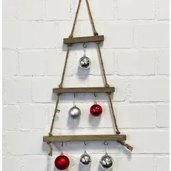 Holz Wand Hängedeko Weihnachtsbaum Mit 6 Haken-m425833