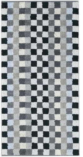 Cawö Handtuch UNIQUE Karo BL 50x100 cm grau Handtücher in grau von Cawö