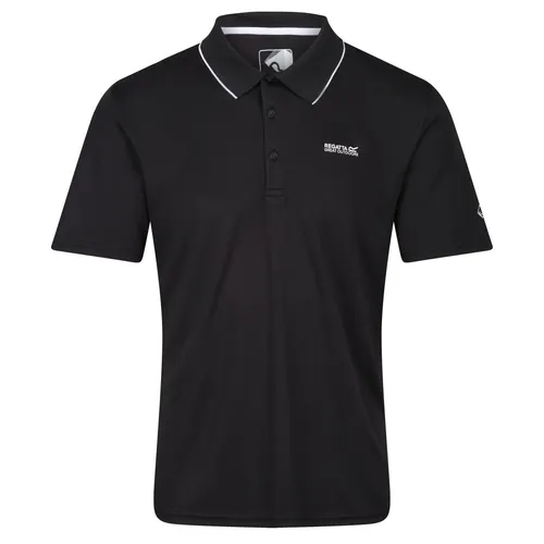 Regatta Herren Poloshirt RMT221 MAVERICK V schwarz L - Hochwertiges Poloshirt aus 100% Polyester, ideal für Freizeit und Sport. Bequem, strapazierfähig und in klassischem Schwarz erhältlich.
