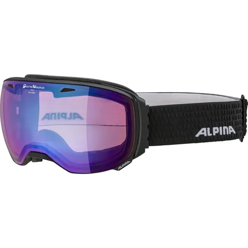ALPINA BIG HORN QV - Verspiegelte Selbsttönende Skibrille für Erwachsene - Skibrille mit 100% UV-Schutz, ideal für große Köpfe. Quattroflex-Technologie für erhöhte Kontraste und Fogstop-Beschichtung für beschlagfreie Sicht.