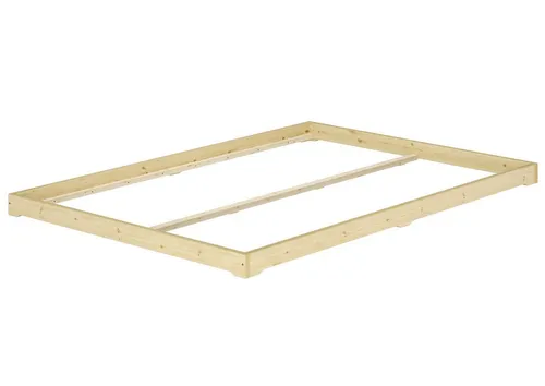 ERST-HOLZ Futonbett Massivholz 160 x 200 cm - Extra niedriges Futonbett aus geölter Fichte für ein angenehmes Schlafklima. Ideal für Loft- und Japandy-Stil, bietet eine Liegefläche von 160x200 cm.