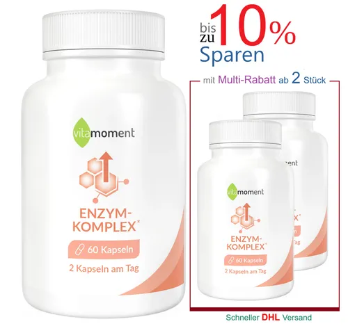 Enzym Komplex 60 Kapseln – Hochwertige Nahrungsergänzung