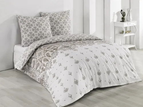 Buymax Wendebettwäsche Set, 100% Baumwolle, 200x200 cm - Hochwertige Renforcé-Bettwäsche aus 100% Baumwolle, atmungsaktiv und pflegeleicht, ideal für ein angenehmes Schlafklima. Mit praktischem Reißverschluss und in eleganten Farben.