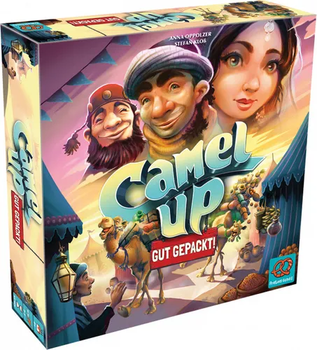 Camel Up – Gut gepackt | Familienspiel von Pretzel Games - Gesellschaftsspiel für 3-5 Spieler ab 8 Jahren, strategisches Wettrennen mit spannenden Wendungen und einer Spieldauer von 45+ Minuten.