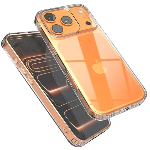 EAZY CASE Premium Crystal TPU Hülle kompatibel mit iPhone 17 Pro mit Kameraschutz, Slimcover, Handyhülle, Silikonhülle, Backcover, Durchsichtig, Klar Transparent