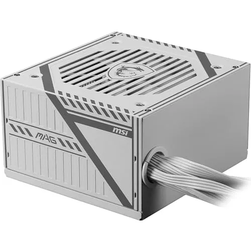 MSI PSU MAG A650BNL WHITE - ATX-Netzteil mit 650 Watt, ideal für Gaming-PCs und ausgestattet mit effizienter Kühlung für optimale Leistung.