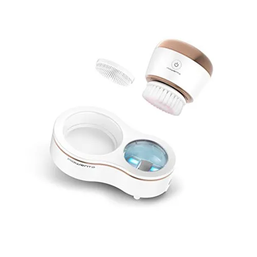 Rowenta Gesichtsreinigungsbürste für das Gesicht, 1 Minute, entfernt Make-up, Tiefenreinigung, unter Wasser nutzbar, helle Haut, einheitlicher Teint, feine Hautmaserung, Tragetasche LV4020F0