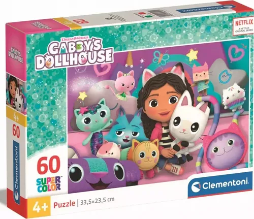 Puzzle 60 Super Kolor Gabby's Dollhouse Clementoni 8005125262021