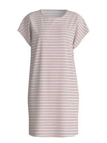 CALIDA Daylight Dreams Kurzarm-Nachthemd Damen - Lässiges Nachthemd aus 100% Baumwolle, 90 cm lang, mit Rundhalsausschnitt und Seitenschlitzen für optimale Bewegungsfreiheit.