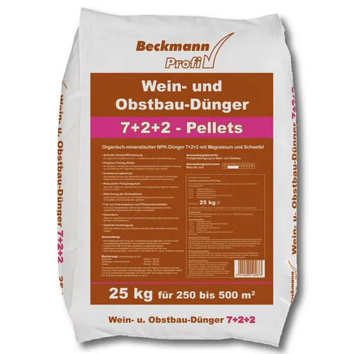 BECKMANN PROFI Weindünger Obstdünger 25 kg Weinbau Obstbau Profidünger