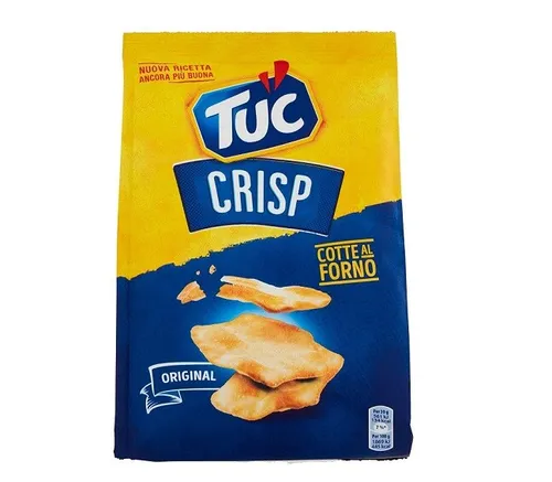 TUC Crisp Salzgebäck Crackers 100g - Knuspriger Snack mit Meersalz - Salzgebäck & Knabberartikel, perfekt für gesellige Abende und als köstlicher Snack für zwischendurch.