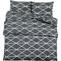 vidaXL Bettwäsche-Set Grau 200x200 cm aus 100% Baumwolle - Hochwertiges Bettwäsche-Set aus 100% Baumwolle, pflegeleicht und knitterfrei. Verleiht deinem Schlafzimmer mit elegantem Design und außergewöhnlichem Komfort eine stilvolle Note.
