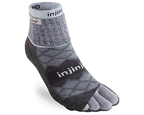 Injinji Damen Liner+Runner Mini-Crew grau