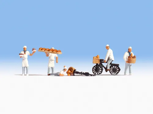 NOCH 15053 Armee Bäcker Figuren - bunt, ideal für H0 Landschaftsgestaltung und detailreiche Szenen