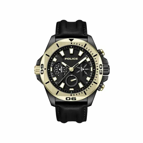 Police PEWJF0022501 Herrenuhr Electrical 46mm - Armbanduhr mit hochwertigem Edelstahl-Gehäuse, wasserdicht bis 5 ATM und beeindruckendem Design. Ideal für Herren, die Stil und Funktionalität schätzen.