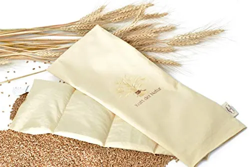 Sei Design Wärmekissen Körnerkissen Mikrowelle mit Weizenfüllung, Rücken Kissen mit abnehmbarem Bezug aus 100% Baumwolle, Wärmegürtel 18x50