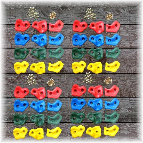Loggyland Lauflernwagen Klettersteine Set - 48-tlg. für sichere Kletterabenteuer - Gaming-Zubehör für Kinder ab 3 Jahren, inklusive Haltegriffen und Innensechskantschrauben für zusätzliche Sicherheit beim Klettern.
