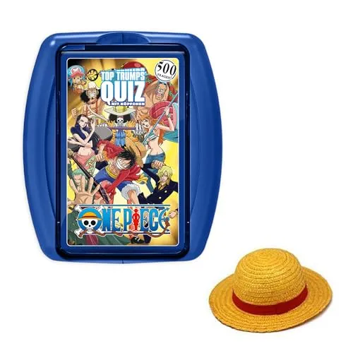 Winning Moves TOP Trumps Quiz - One Piece mit Ruffy Strohhut - Alter 12+ - Deutsch, WM17737H