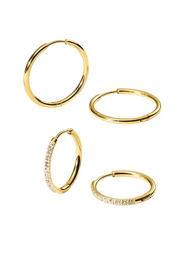 PURELEI Lovely Glitter Ohrringe Set - Strahlende Eleganz in Gold - Sonstiger Schmuck, funkelnde Hängeohrringe aus hochwertigem Material, perfekt für besondere Anlässe oder den Alltag.