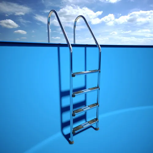 Einstiegsleiter V4A 4-Stufen für 1,20 m Beckentiefe Pool