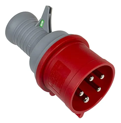 as-Schwabe Drehstrom-Prüfstecker 400V 32A - Wandsteckdosen, ideal zum Prüfen von Steckdosen und Verlängerungen mit Kontrolllampen für beste Sichtbarkeit. Schutzklasse IP44, perfekt für Gewerbe und Baustellen.