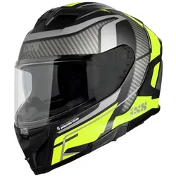 IXS 912 SV 2.0 Blade Integralhelm - Matt Schwarz/Grau/Neon-Gelb - M - Motorradhelm mit hervorragender Belüftung und Panorama Sichtfeld, ausgestattet mit kratzfestem Schnellwechselvisier und integrierter Sonnenblende für optimalen Fahrkomfort.