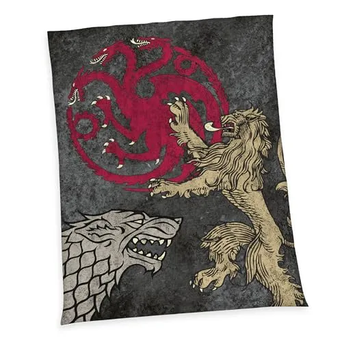 Herding Babydecke Game of Thrones Wellsoft-Flauschdecke 150x200 cm - Kuschelige Wellsoft-Flauschdecke für Fans von Game of Thrones, ideal für Kinder und Babys. Hochwertige Verarbeitung, pflegeleicht und langlebig für gemütliche Stunden.