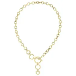 Tamaris Halskette TJ-0206-N-45 IP Gold - Ketten für Damen: Diese chunky Gliederkette aus poliertem Edelstahl in IP Gold ist variabel tragbar und ein echter Hingucker. Ideal als Geschenk in original Tamaris Verpackung!