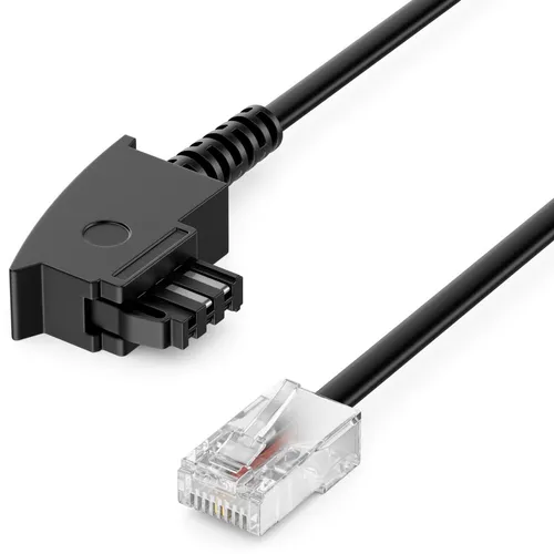 2m Telefon Kabel DSL Kabel TAE F Stecker auf RJ45 Stecker DSL VDSL Router Kabel
