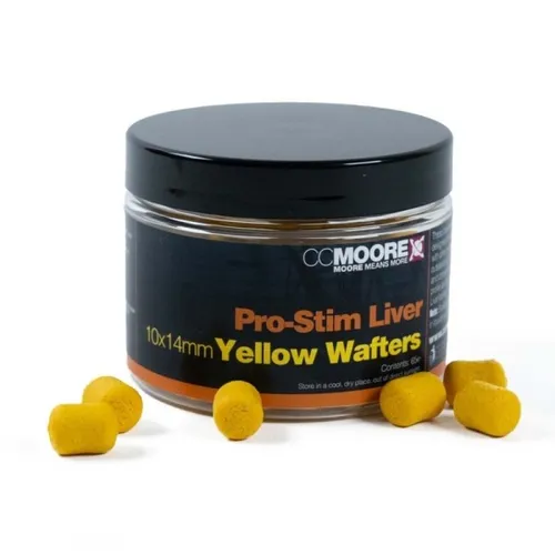 CC Moore Pro-Stim Liver Yellow Dumbell Wafter 10x14mm - 65St.