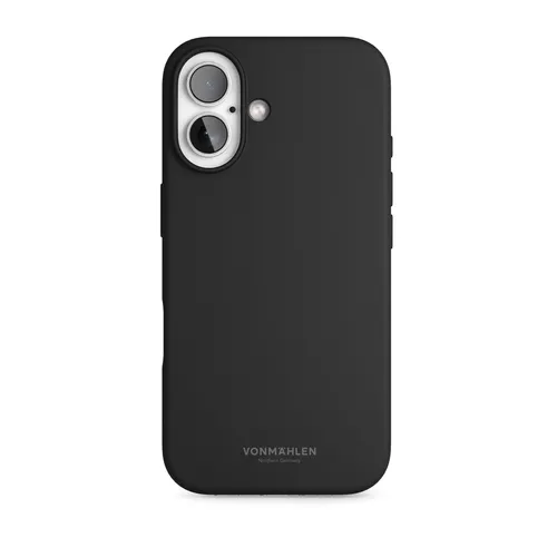 Vonmählen Soft Silicone Case für iPhone 16 Plus - Schwarz - TASCHEN & COVER, schützt dein iPhone zuverlässig mit einem weichen, flexiblen Silikonmaterial für optimalen Grip und Komfort.