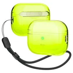 Elago Clear Case mit Nylon-Lanyard für AirPods Pro 2, Neongelb - Gelb