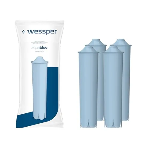 Wessper Wasserfilter Kaffeevollautomat Kompatibel mit Jura Impressa 4 Stück | filter für kaffeemaschine vollautomat, kompatibel mit Jura Impressa, ENA, Micro, 71312 Blue, wasserfilter kartuschen