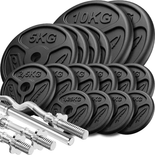 Hantelstangenset 83 kg von Marbo Sport in schwarz von Marbo-Sport