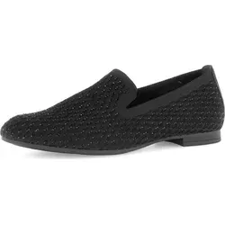 Gabor Stretch Glitter Damen Slipper in Schwarz, Größe 37 - Halbschuhe für Damen, bequeme Slipper mit Schlupfdesign und Glitzer-Oberfläche, ideal für Alltag und besondere Anlässe.