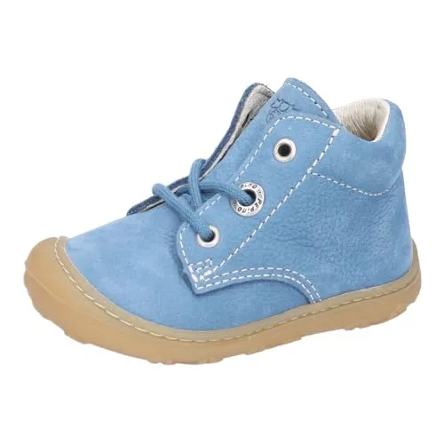 RICOSTA Cory Krabbe Schuhe Kinder blau 20 - Babysneakers aus hochwertigem Leder, ideal für die ersten Schritte mit flexibler Naturkautschuksohle und herausnehmbarer Leder-Einlegesohle für optimalen Tragekomfort.