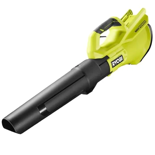RYOBI Laubbläser 36 V MAX POWER mit 193 km/h - Effektives Laubgebläse für große Gärten – kabellos, mit variabler Geschwindigkeitskontrolle und ergonomischem Design für maximalen Komfort.