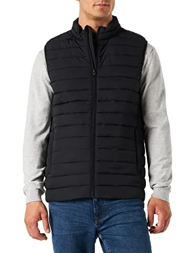 JACK & JONES PLUS JJEMULTI Bodywarmer Collar PS - Wander- & Outdoor-Weste für Herren, winddicht und ideal für den lässigen Look unter Blazern oder allein getragen. Hergestellt aus recyceltem Polyester.