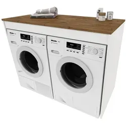 Raumhirsch Furniture Waschmaschinenschrank, Braun, Holzwerkstoff