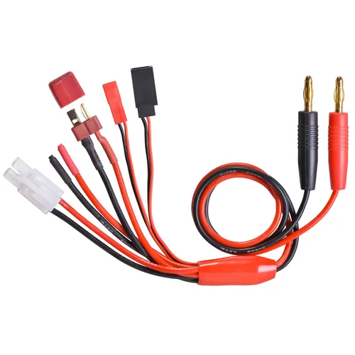 Multi Ladekabel 5 in 1 Goldkontakt BEC JST Futaba JR Tamiya T Stecker Deans