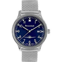 Messerschmitt ME42-108M Herren-Fliegeruhr Mesh-Band Blau - Blau