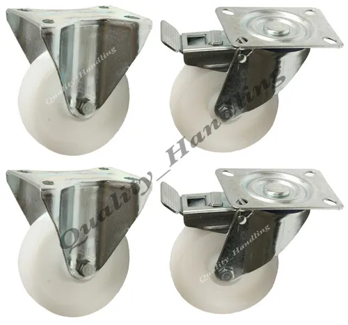 100mm Nylonrollen mit Bremse von Blickle