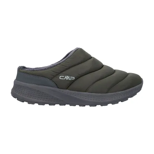 CMP Hertys Slipper militare (E980) 47 - Hausschuhe mit warmem Kunstfell-Innenfutter, herausnehmbarer Einlegesohle für schnelles Trocknen und leichter EVA-Sohle für optimalen Tragekomfort - perfekt für entspannte Momente und spontane Ausflüge.